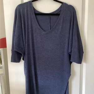 Women's Blue V-Neck Top size L